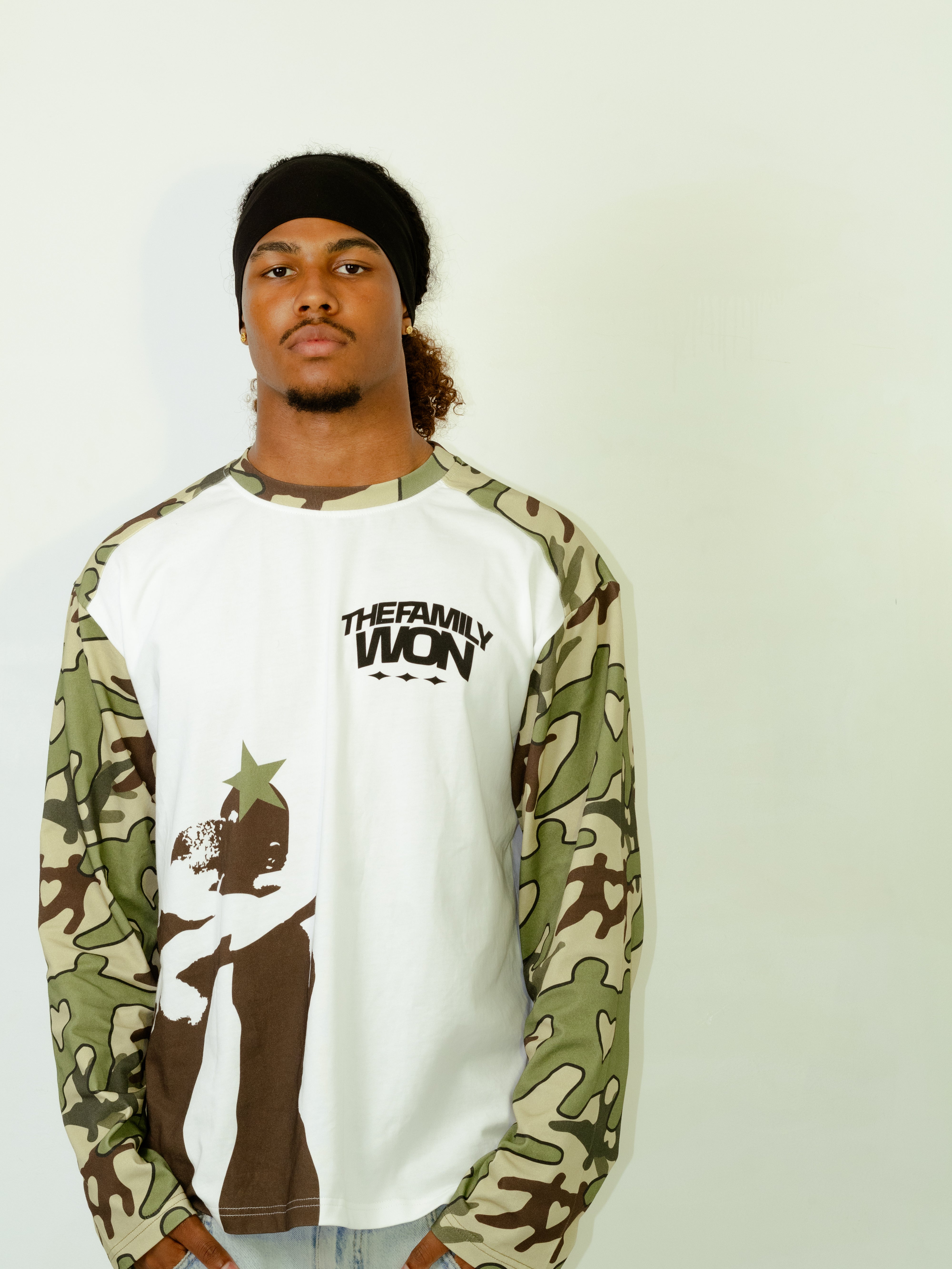 THE HUG, CAMO RAGLAN LONGSLEEVE T-SHIRT - Précommande