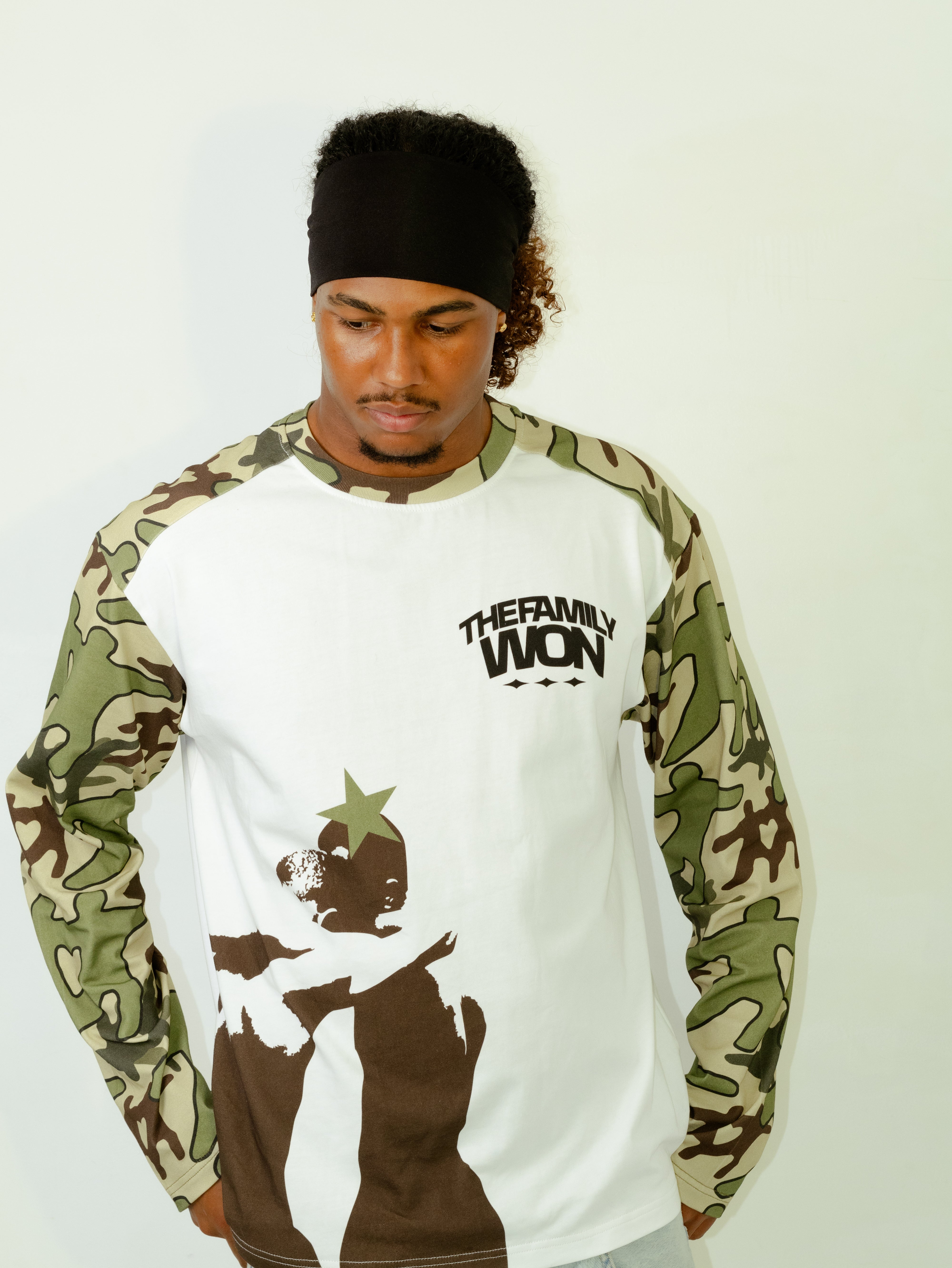 THE HUG, CAMO RAGLAN LONGSLEEVE T-SHIRT - Précommande